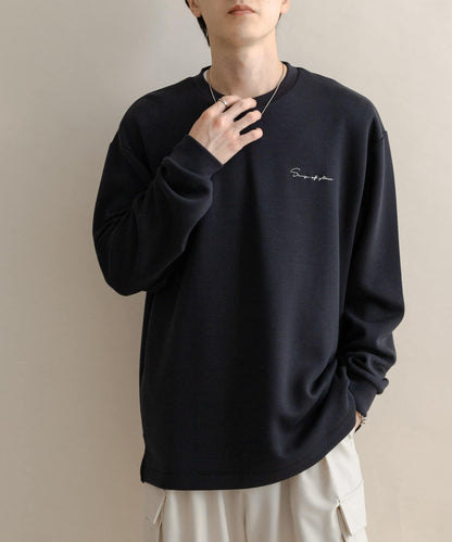 部分色 刺繡加厚長袖T恤