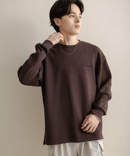 部分色 刺繡加厚長袖T恤