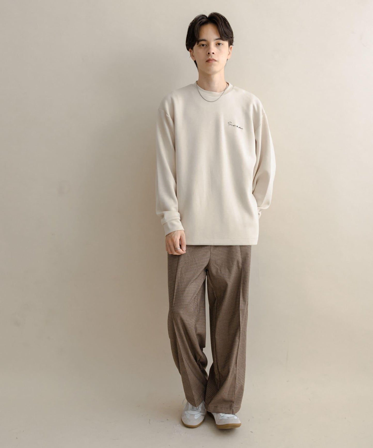 部分色 刺繡加厚長袖T恤