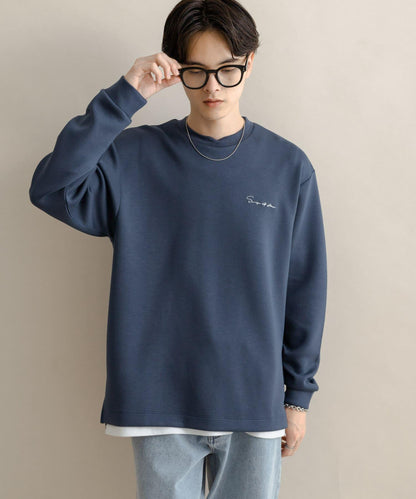 部分色 刺繡加厚長袖T恤