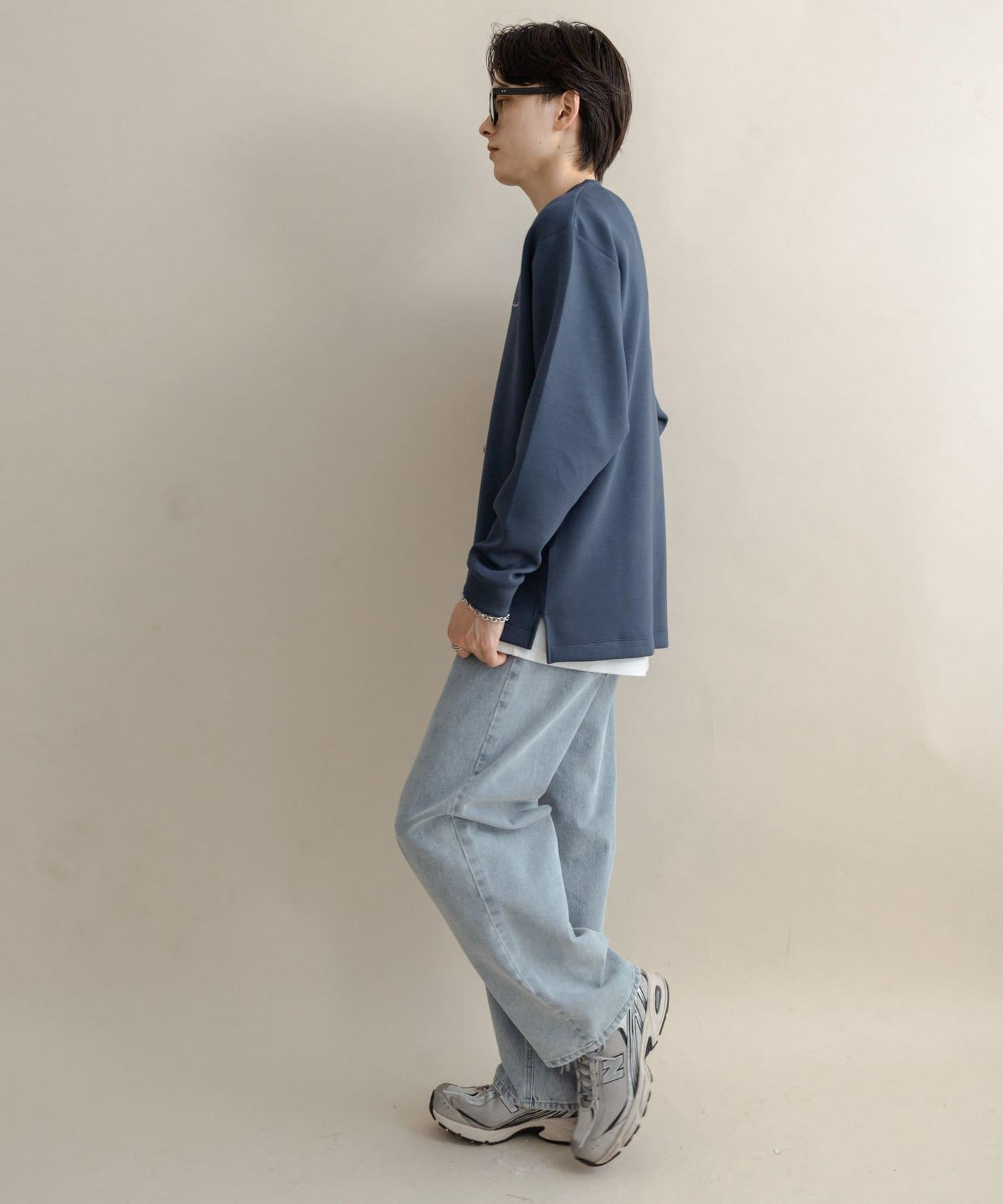 部分色 刺繡加厚長袖T恤