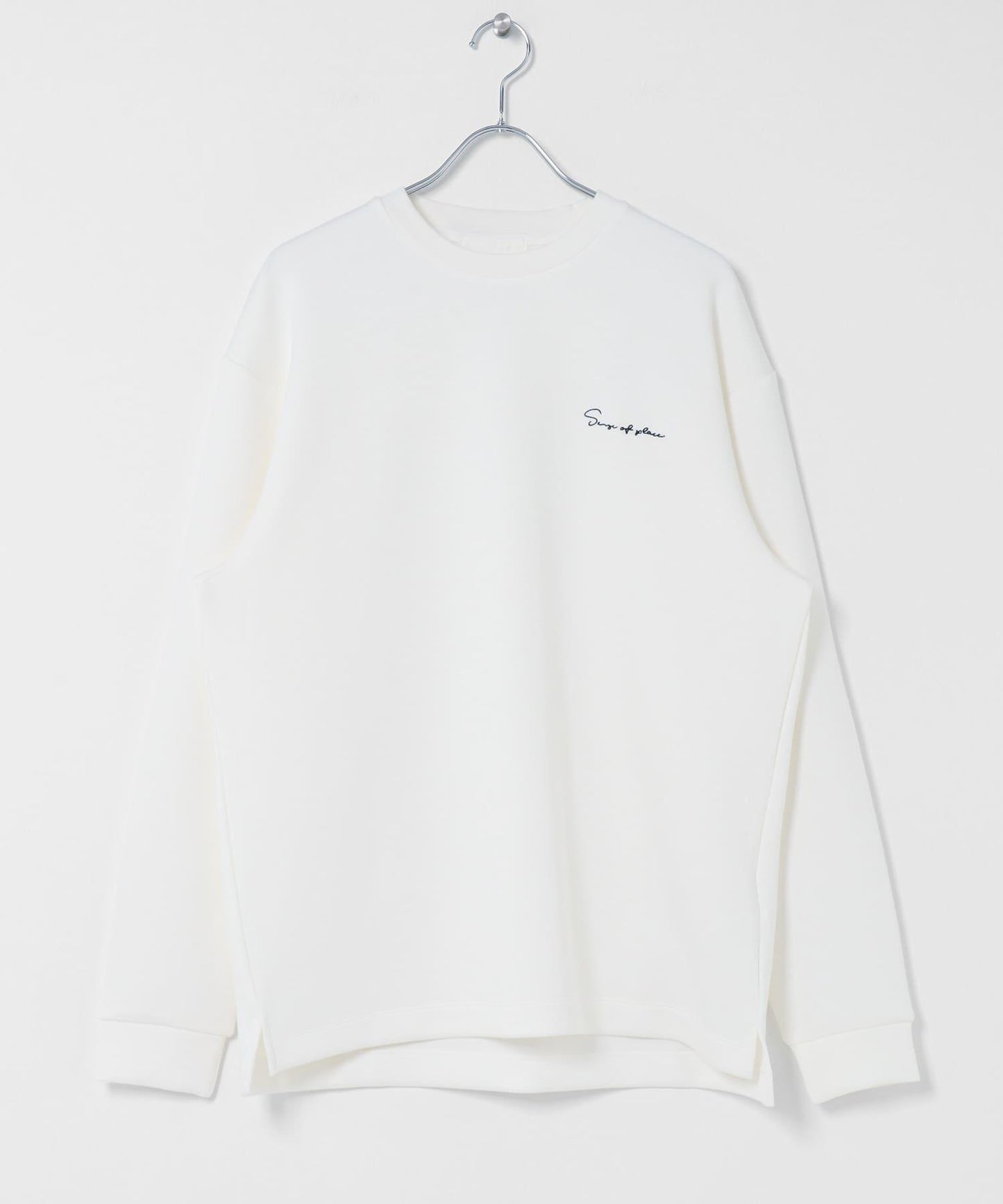 部分色 刺繡加厚長袖T恤