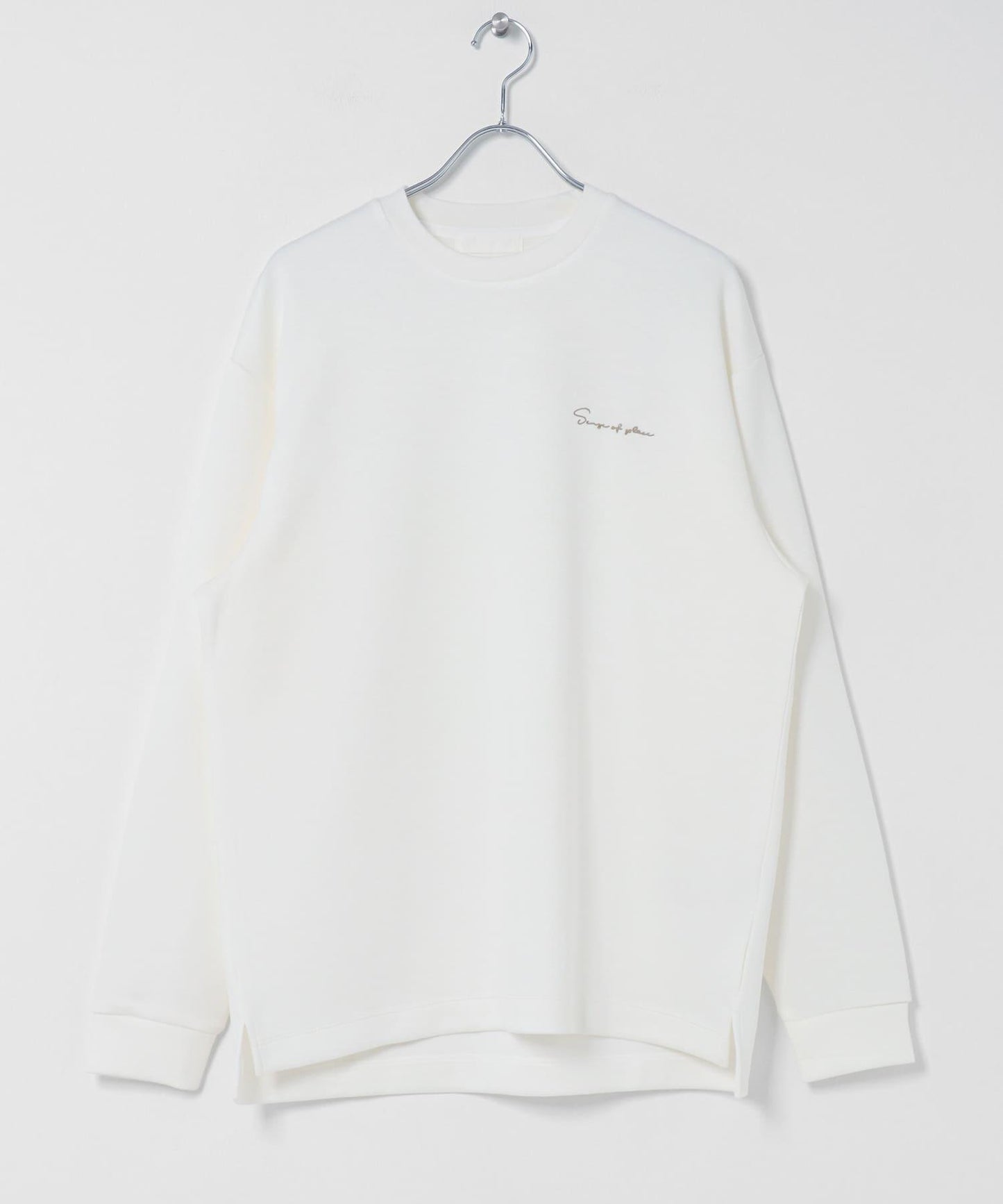 部分色 刺繡加厚長袖T恤