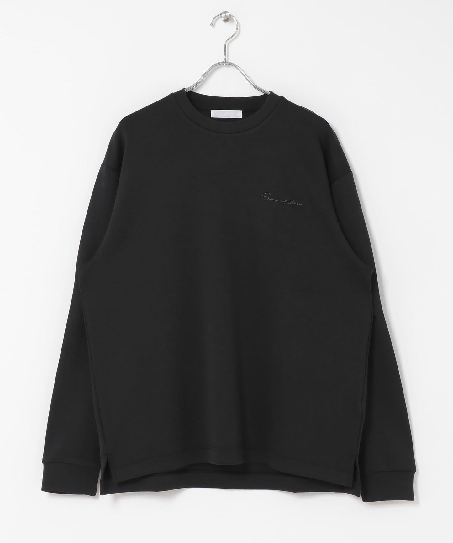 部分色 刺繡加厚長袖T恤