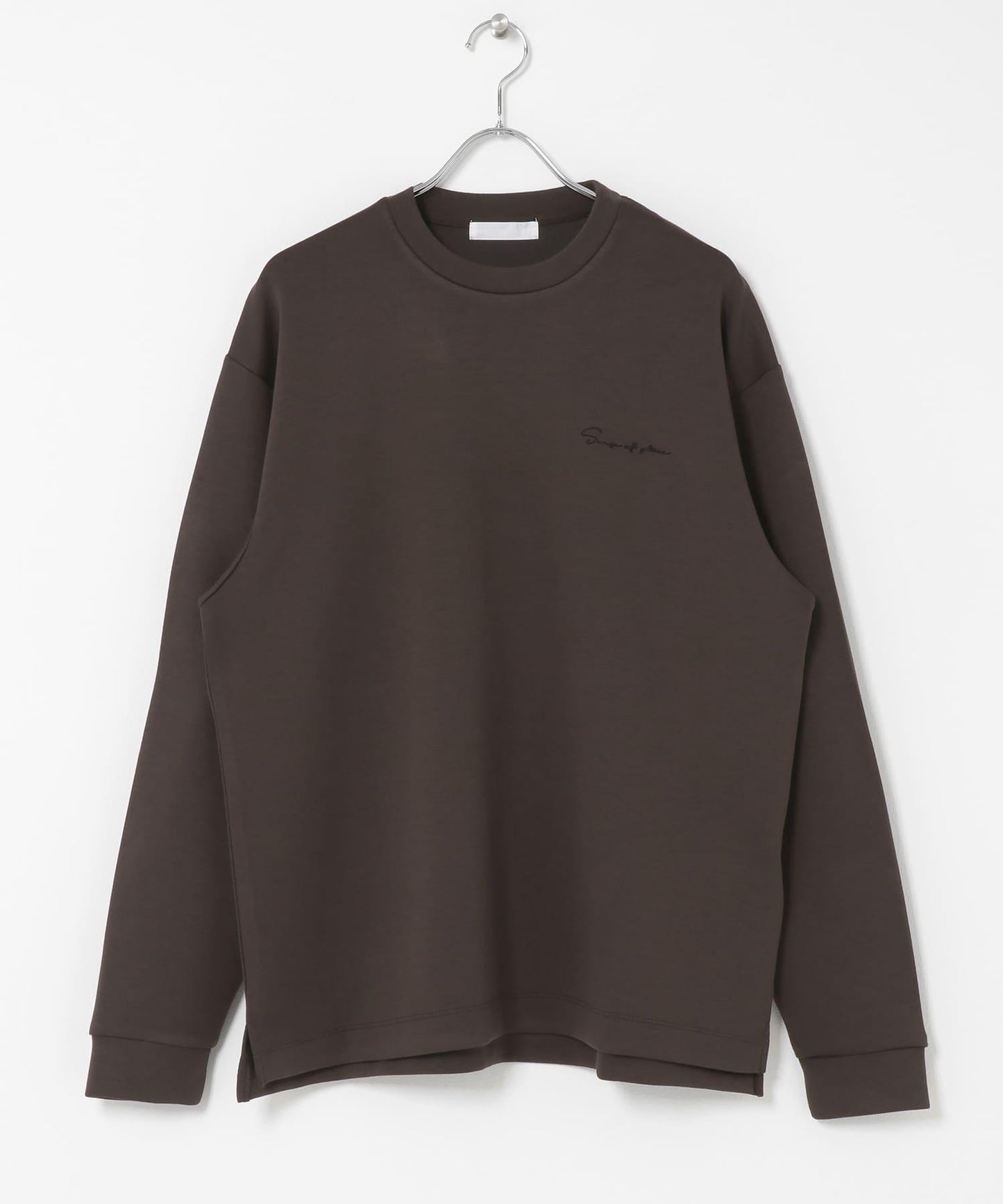 部分色 刺繡加厚長袖T恤