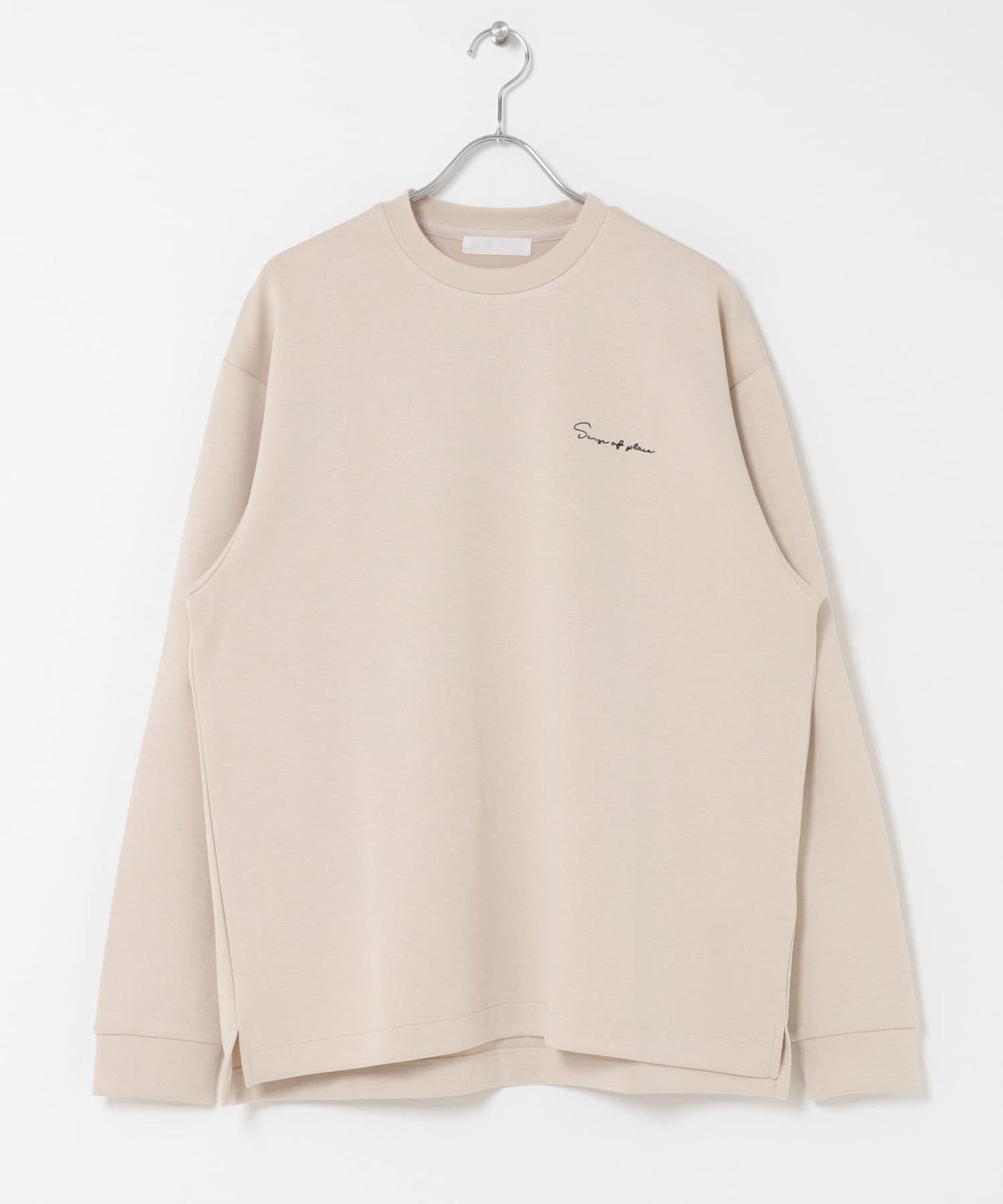 部分色 刺繡加厚長袖T恤