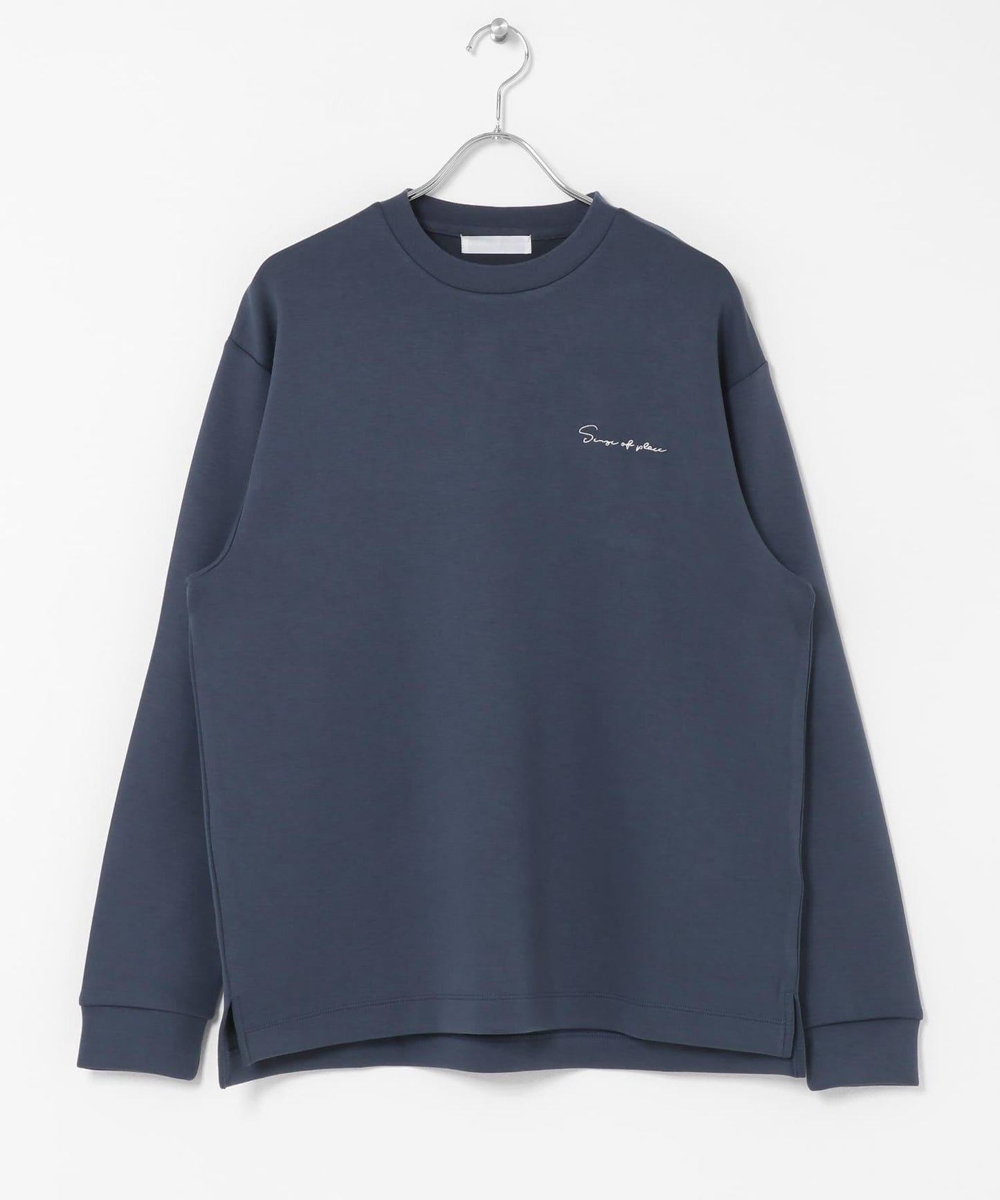 部分色 刺繡加厚長袖T恤