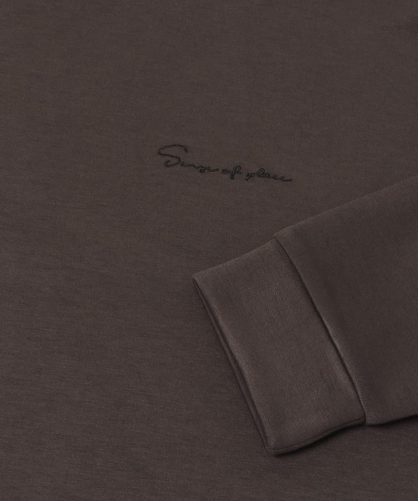 部分色 刺繡加厚長袖T恤