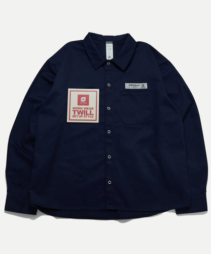 【WHO'S WHO gallery】【Sourcream】斜紋工裝襯衫