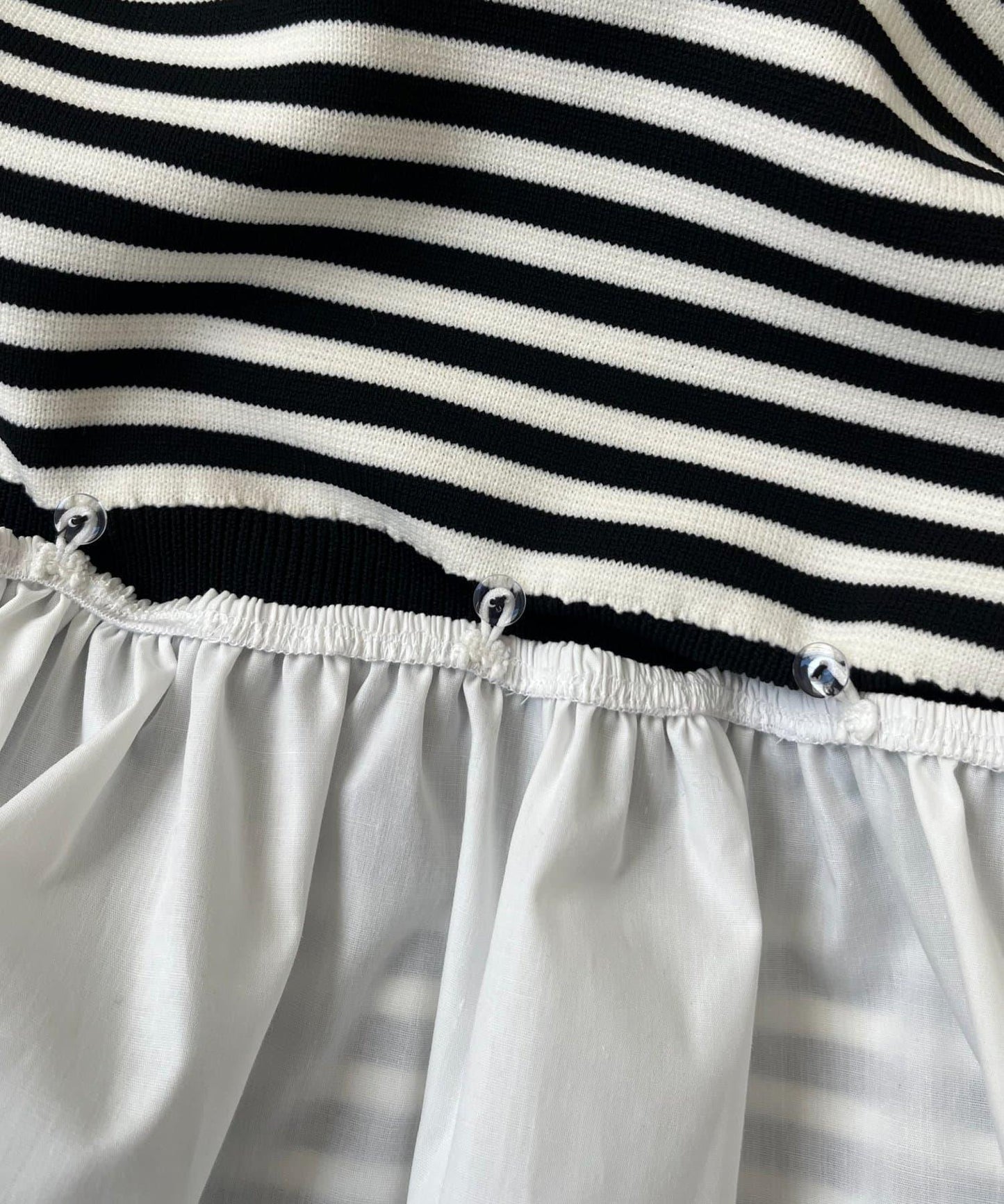 【總選舉參賽單品】珍珠領2way開領荷葉邊針織衫