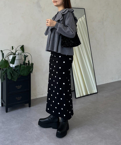 【總選舉參賽單品】愛心紐扣荷葉邊短款收腰開衫