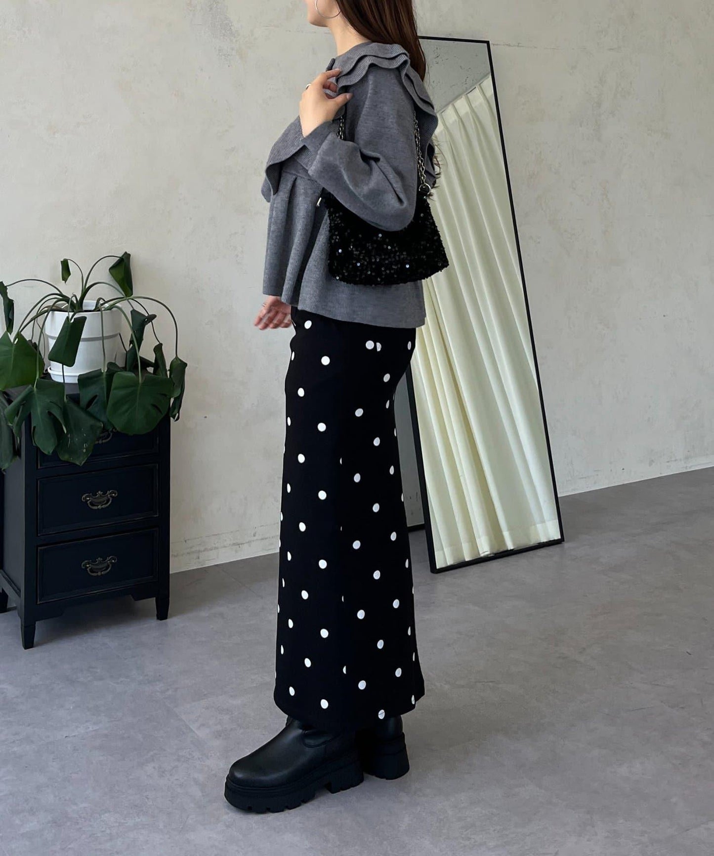 【總選舉參賽單品】愛心紐扣荷葉邊短款收腰開衫