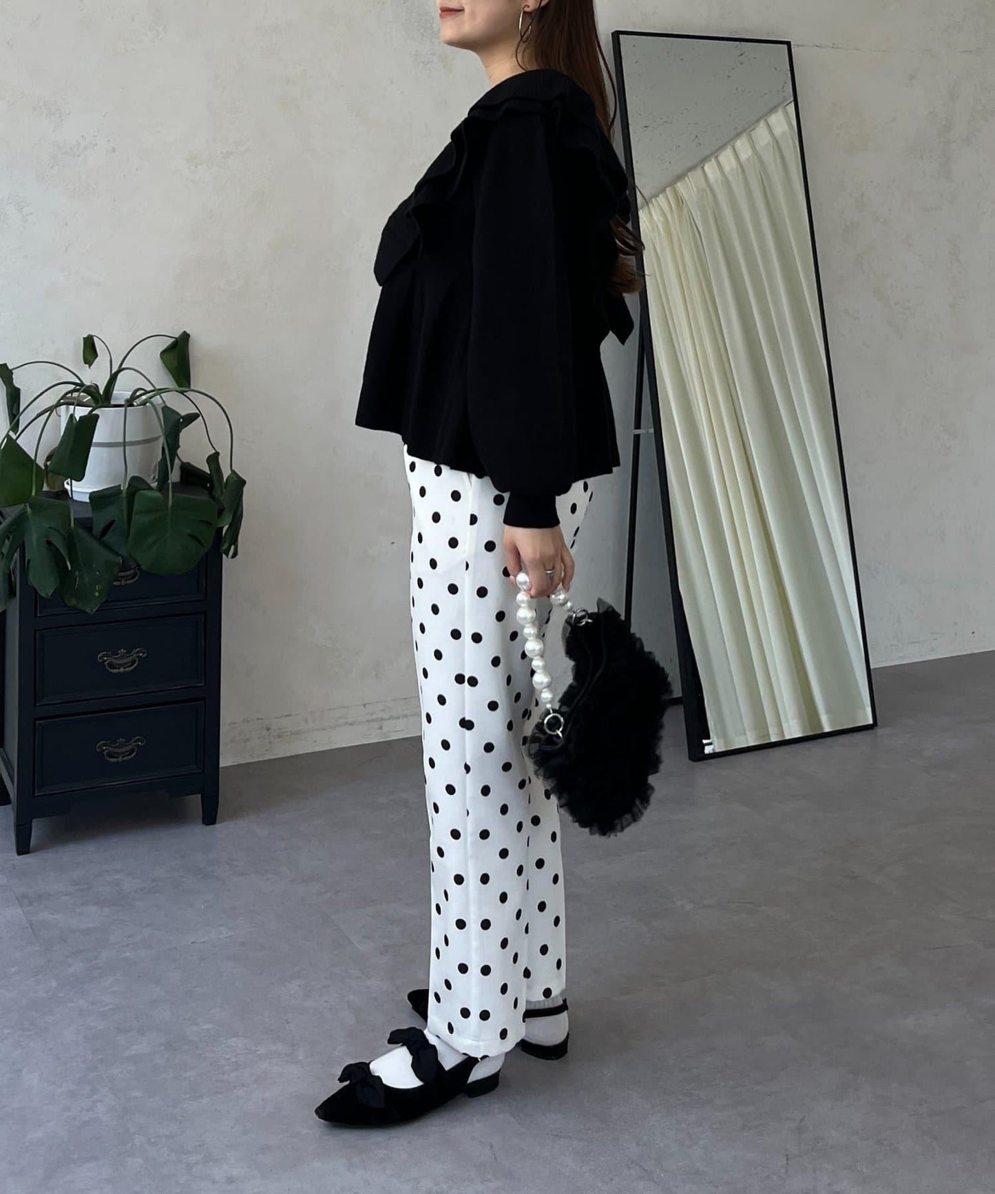 【總選舉參賽單品】愛心紐扣荷葉邊短款收腰開衫