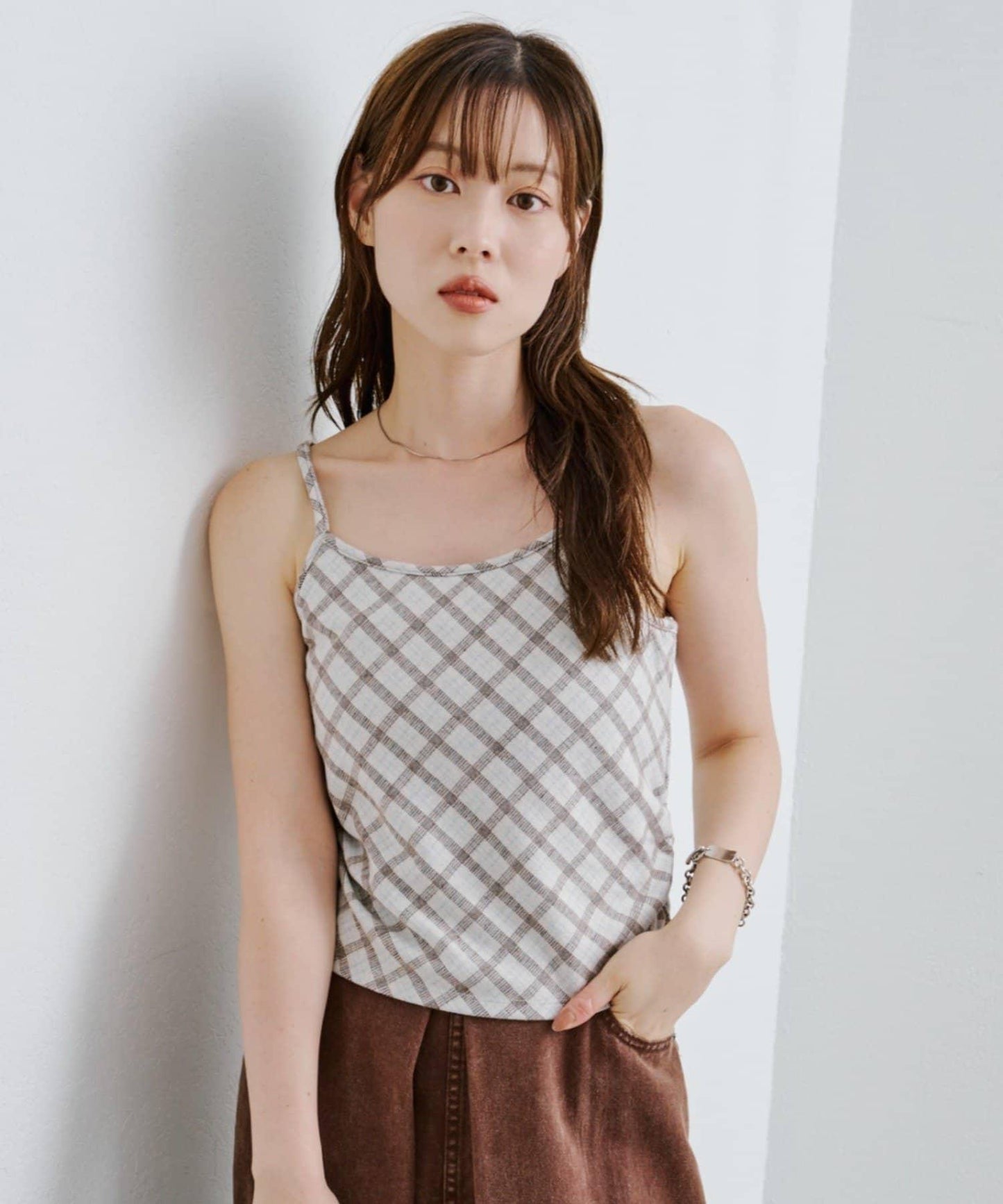 【2025AW】格紋提花吊帶