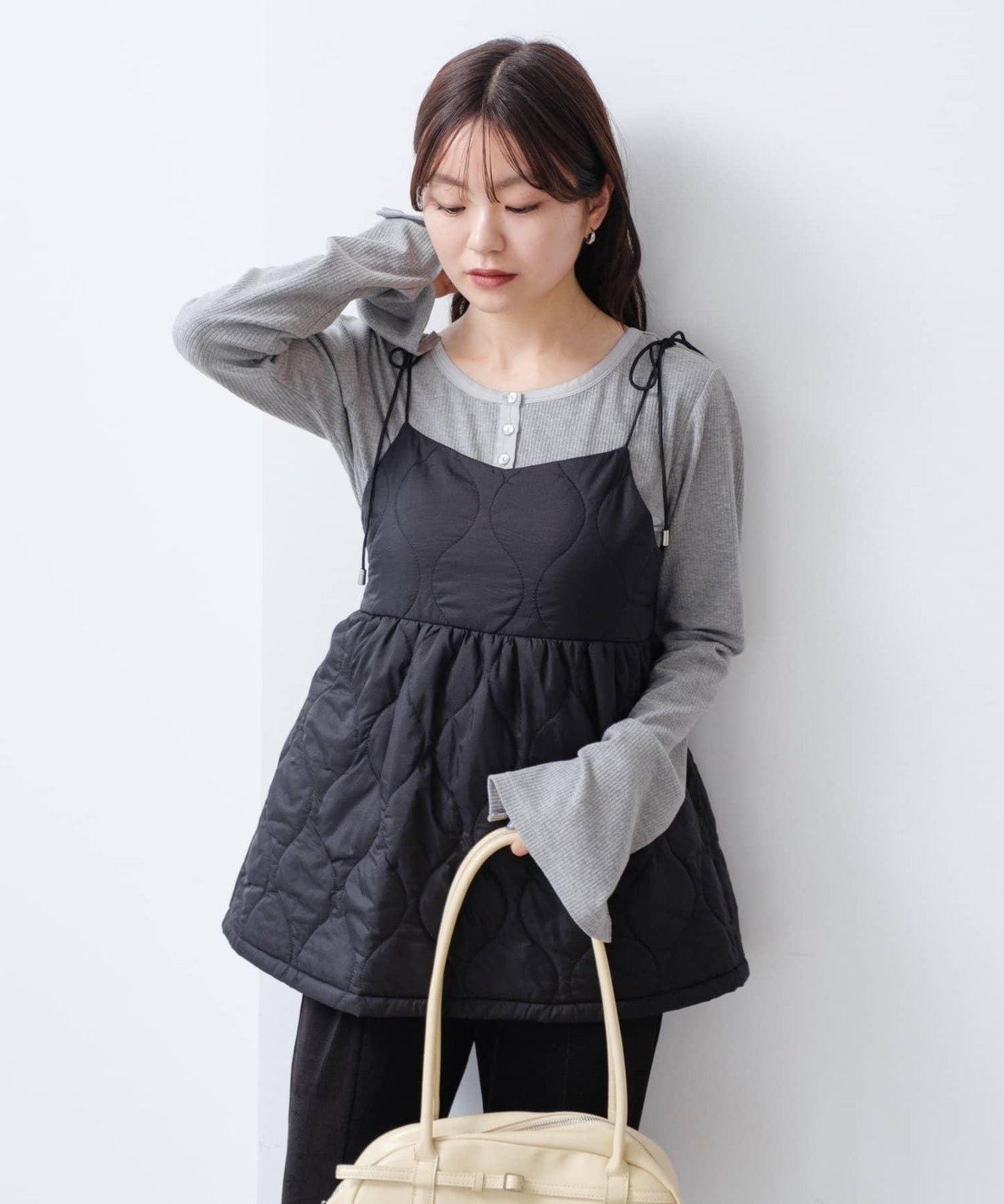 【Kastane】菱格絎縫吊帶背心