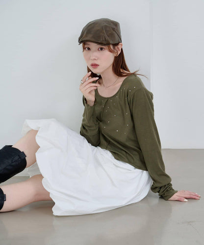 【2025AW】鉚釘羅紋針織上衣