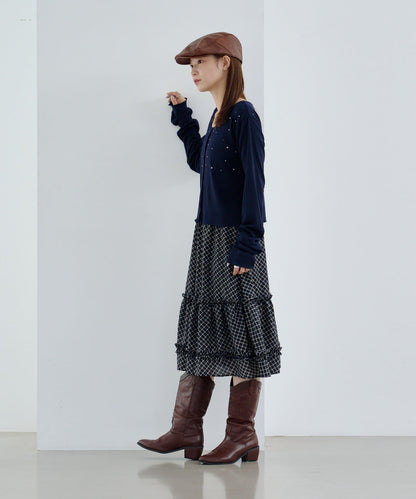 【2025AW】鉚釘羅紋針織上衣