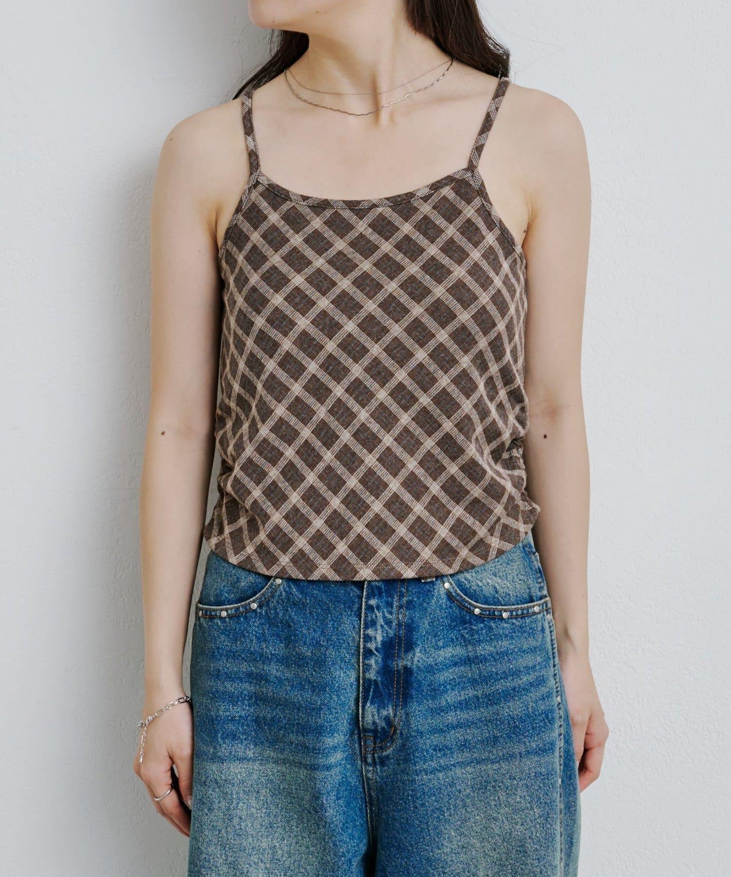 【2025AW】格紋提花吊帶