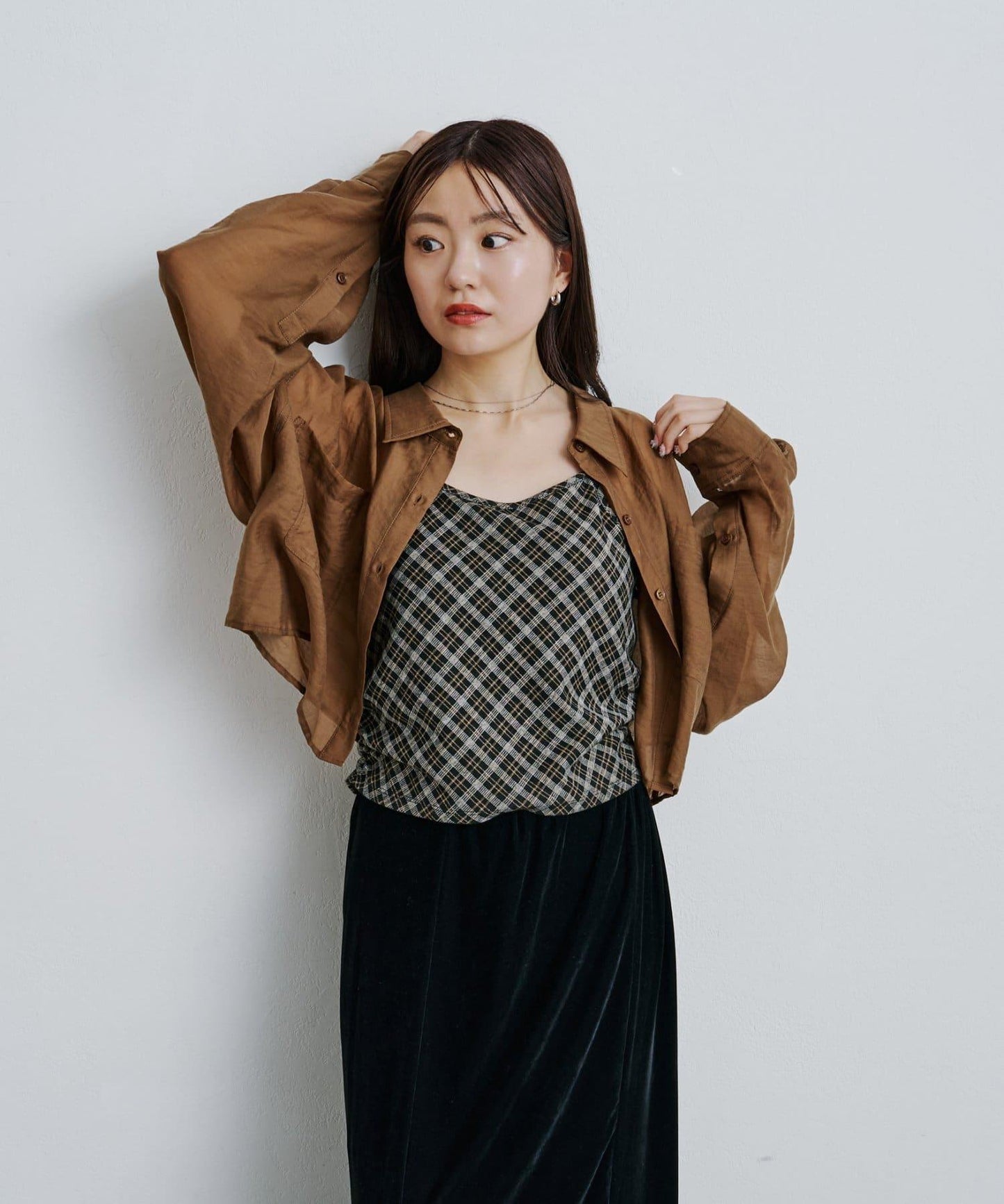 【2025AW】格紋提花吊帶