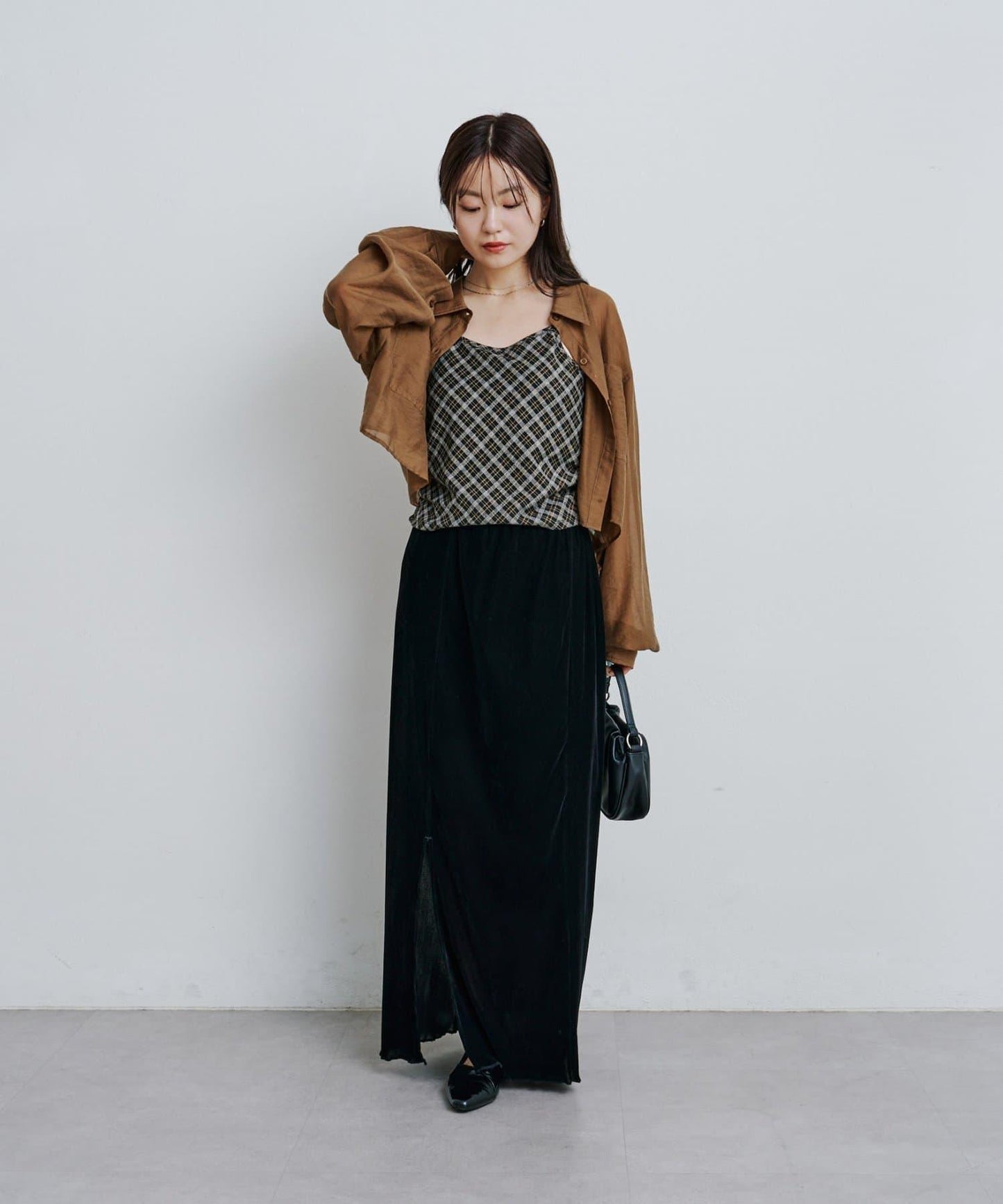 【2025AW】格紋提花吊帶