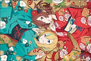 《夜晚的水母不會游泳》_Bushiroad 橡膠墊收藏 V2 Vol.1327 真晝&花音 新年款