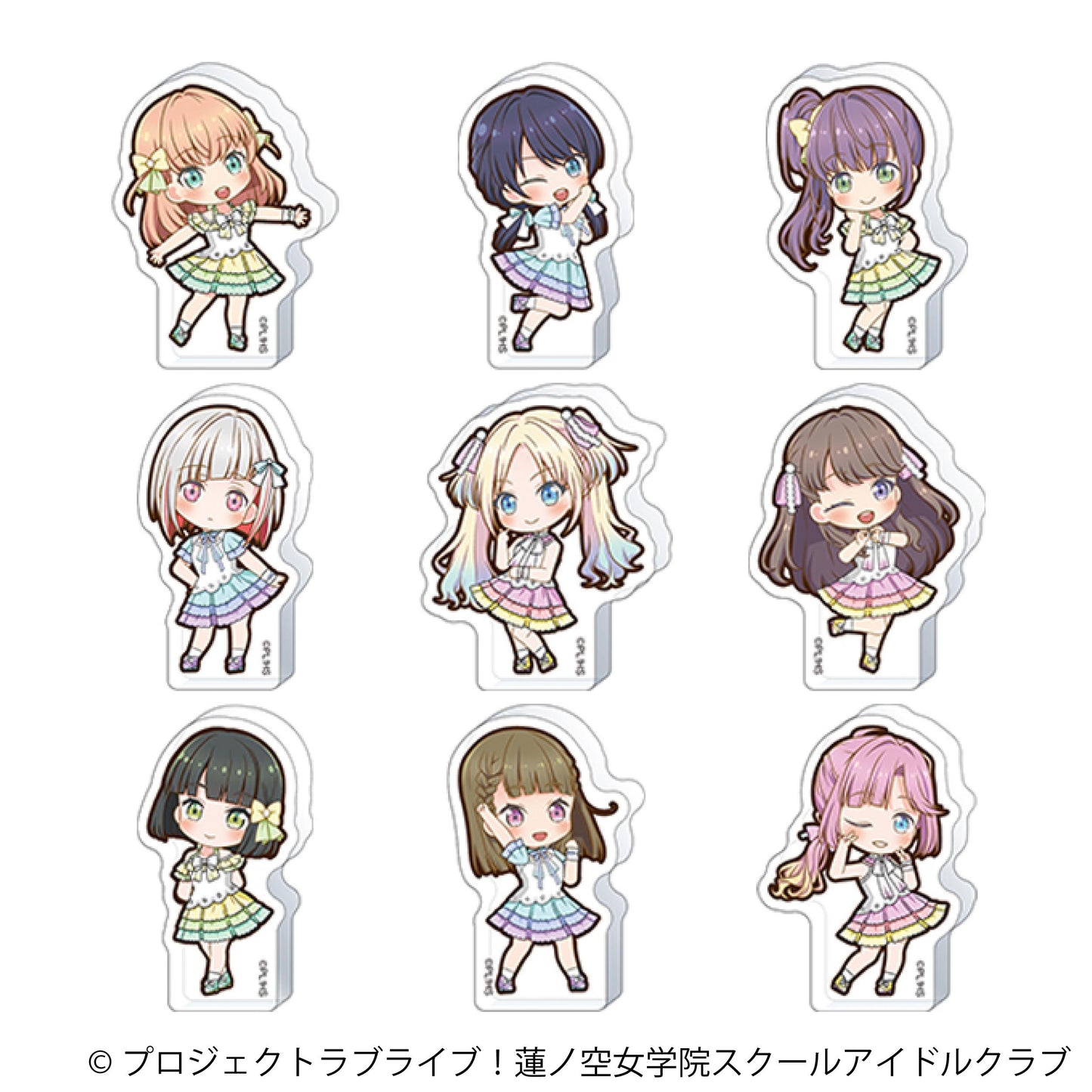 LoveLive！蓮之空女學院學園偶像社 ころっと亞克力立牌收藏【BOX／9包入】