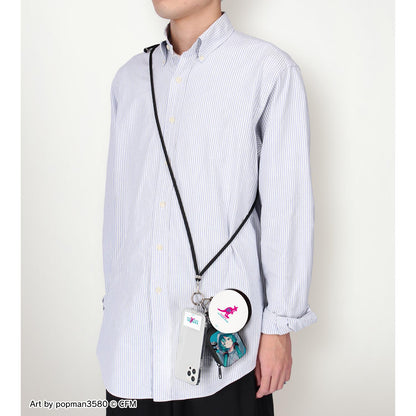 《初音未來》_KANGOL®聯名 全新繪製 第二彈 《初音未來》 popman3580繪製 三聯肩包