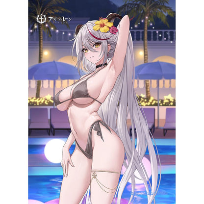 《碧藍航線》全新繪製B2掛毯（埃吉爾/夜間泳池）雙面絨