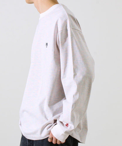 【夏季熱銷款秋季版】【BOY刺繡】內側漸變色平紋針織長袖T恤