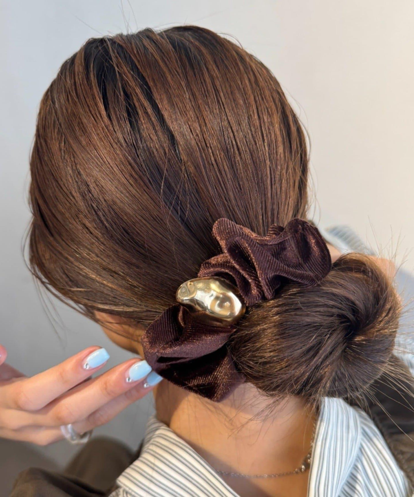 lil天鵝絨質感金屬髮圈