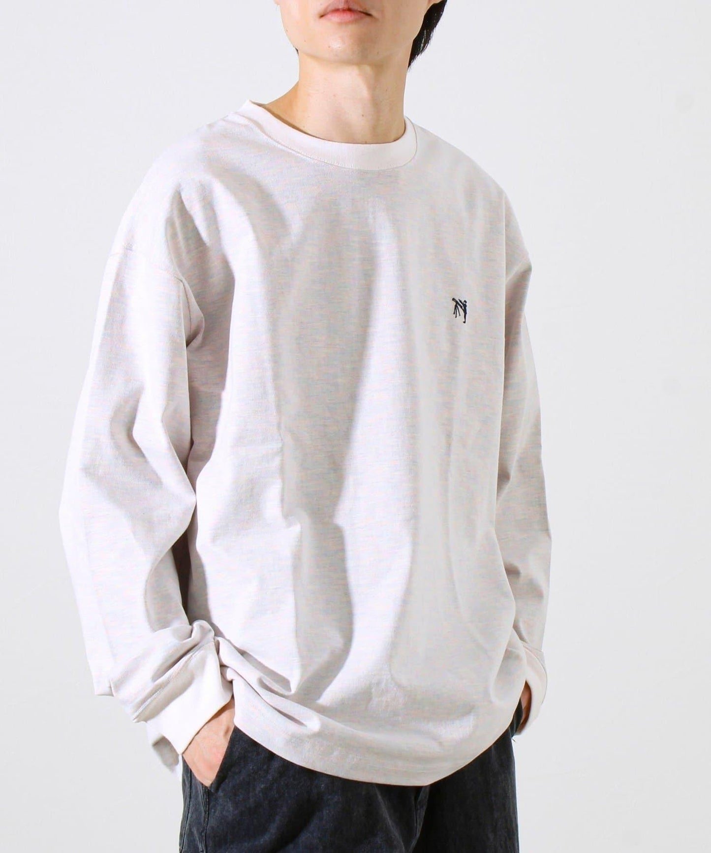 【夏季熱銷款秋季版】【BOY刺繡】內側漸變色平紋針織長袖T恤