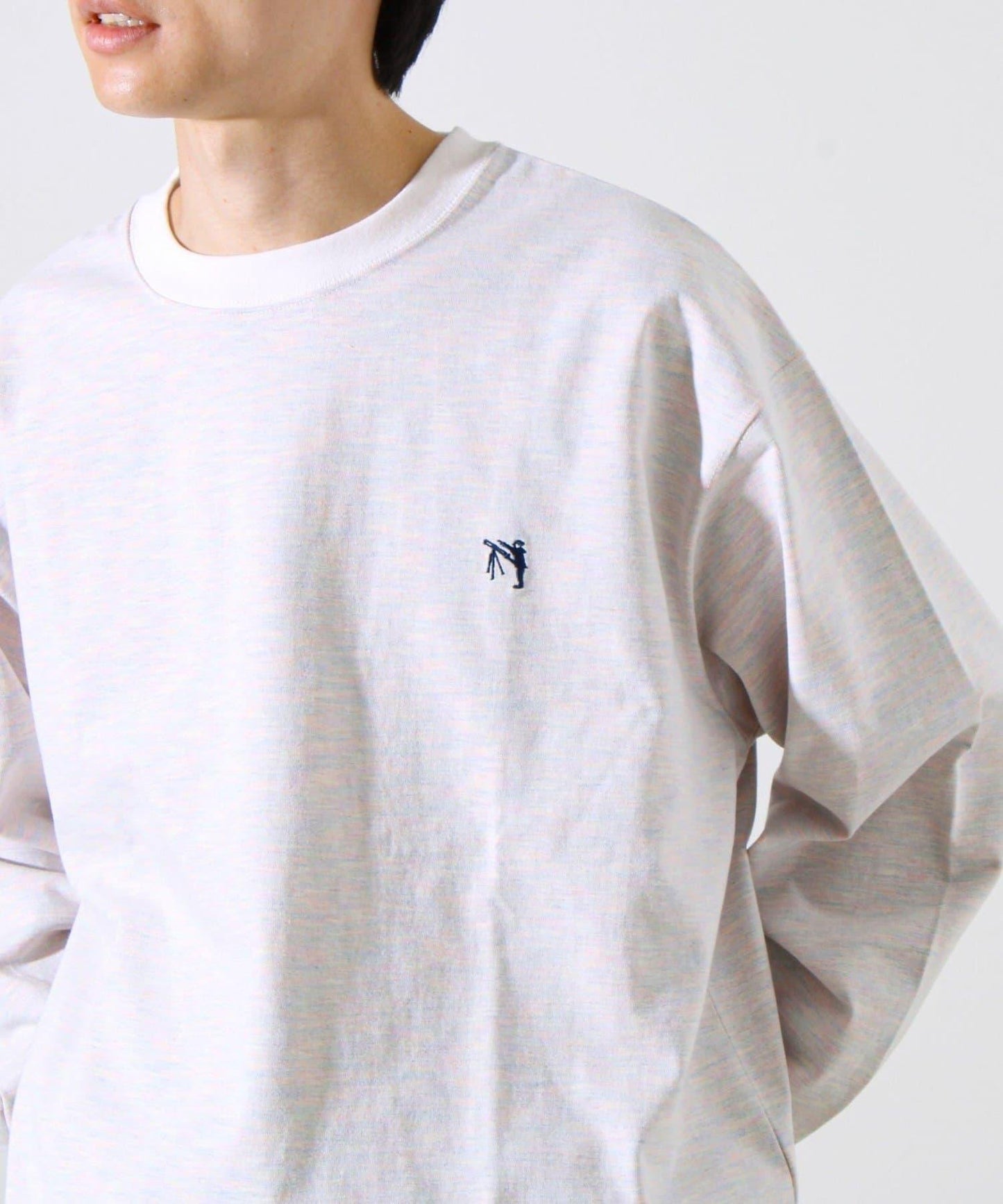 【夏季熱銷款秋季版】【BOY刺繡】內側漸變色平紋針織長袖T恤