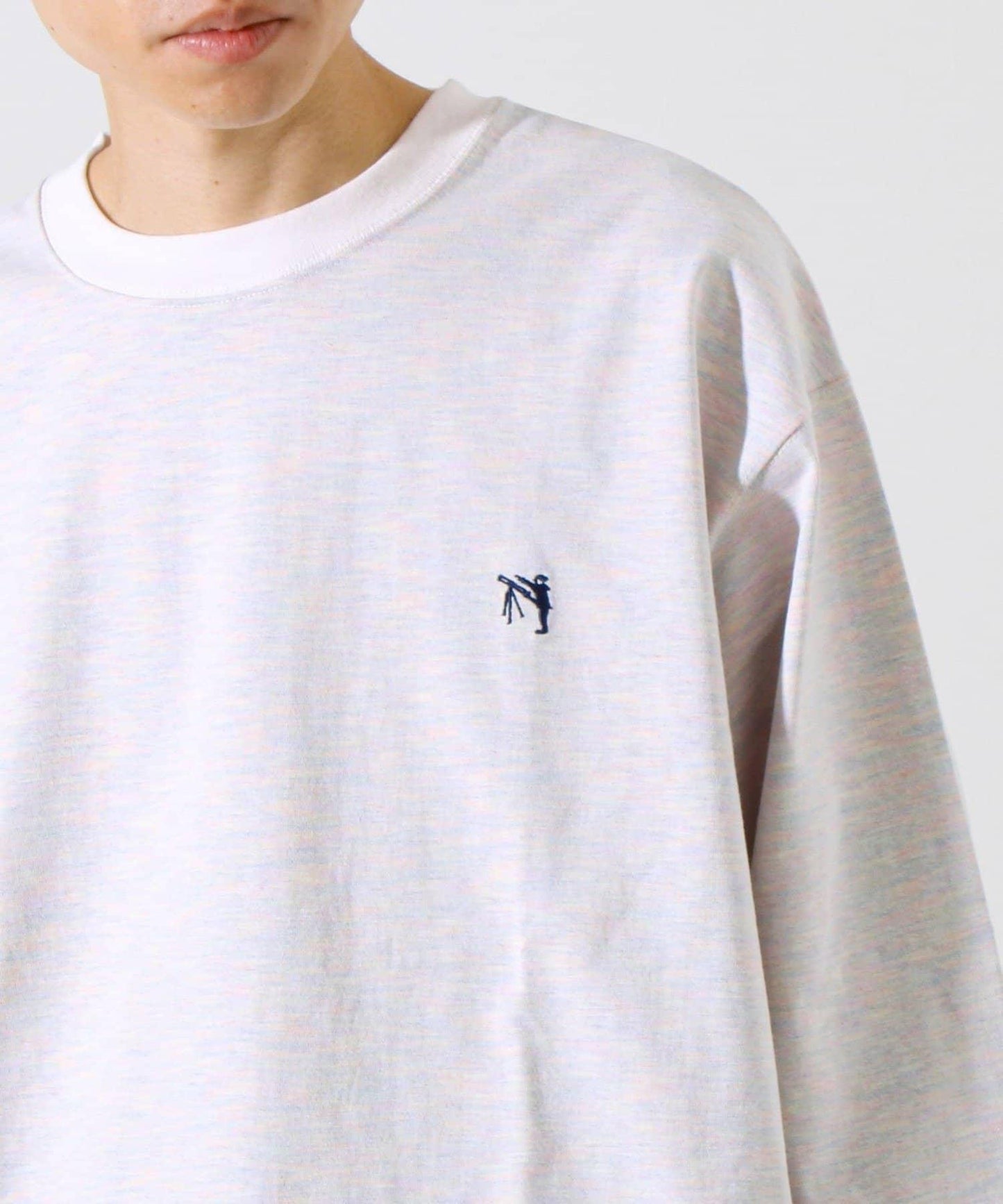 【夏季熱銷款秋季版】【BOY刺繡】內側漸變色平紋針織長袖T恤