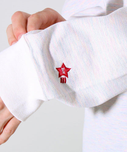 【夏季熱銷款秋季版】【BOY刺繡】內側漸變色平紋針織長袖T恤