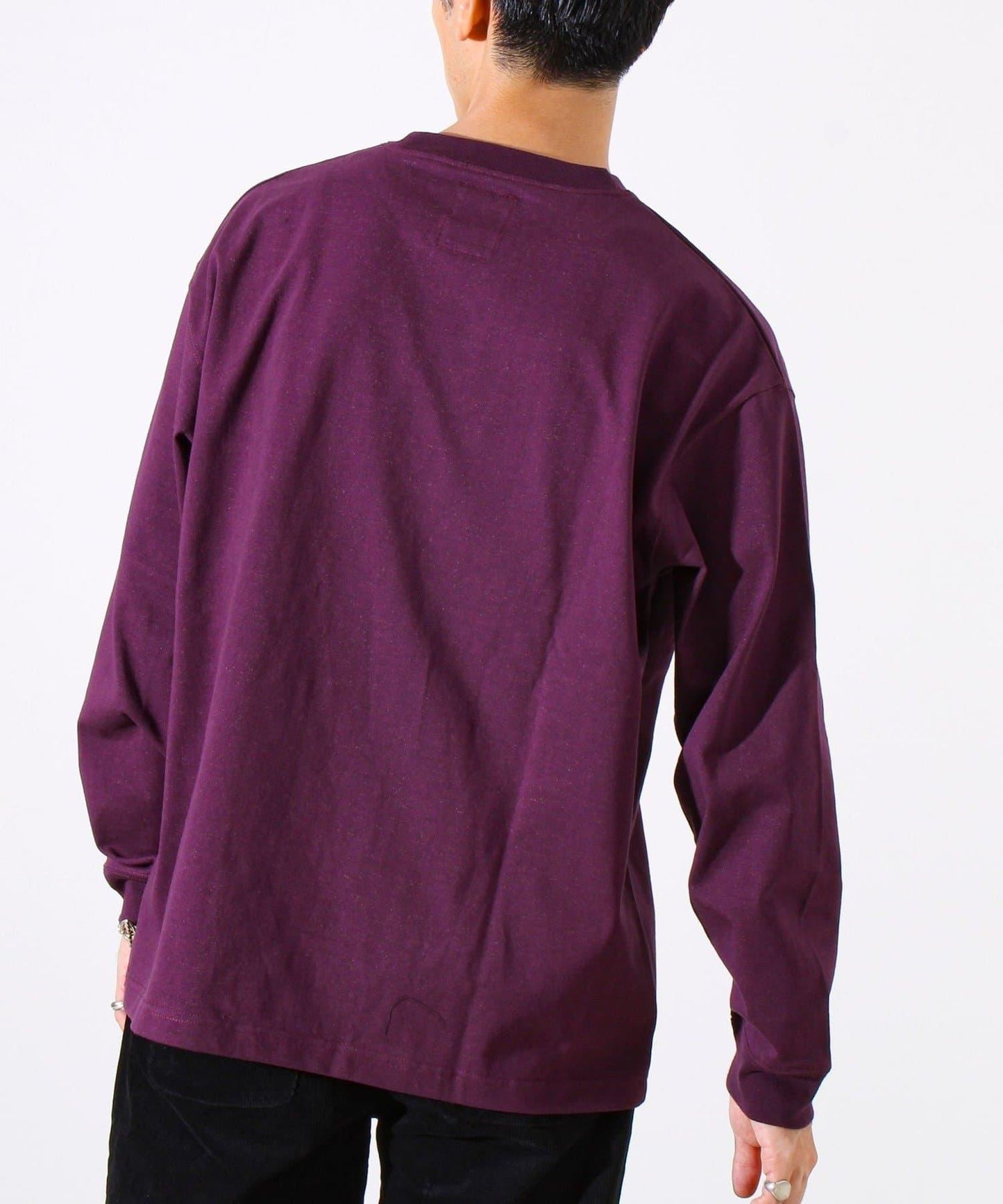 【夏季熱銷款秋季版】【BOY刺繡】內側漸變色平紋針織長袖T恤