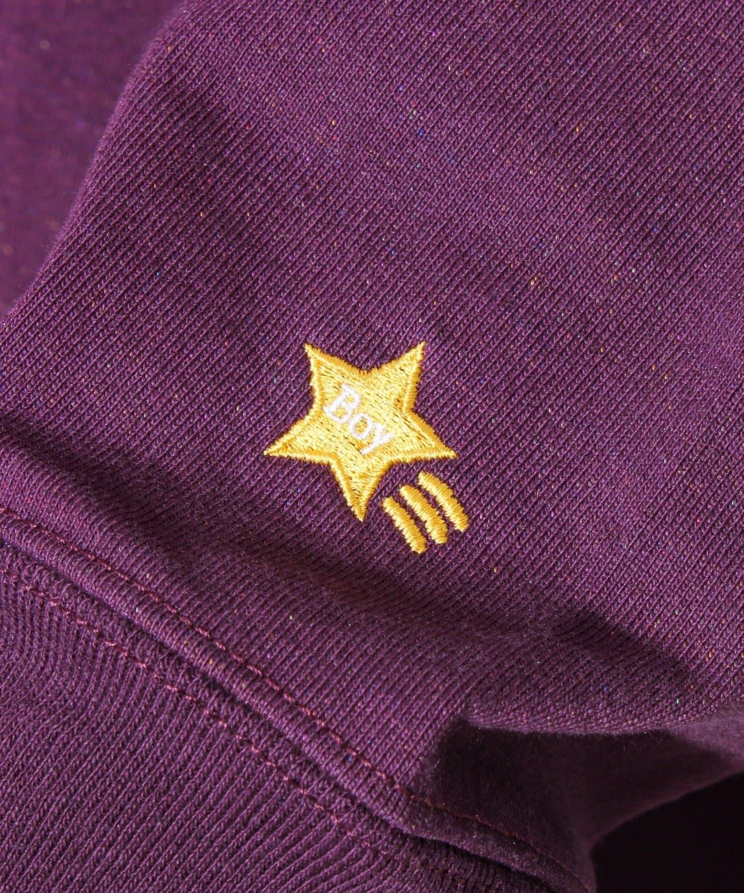 【夏季熱銷款秋季版】【BOY刺繡】內側漸變色平紋針織長袖T恤