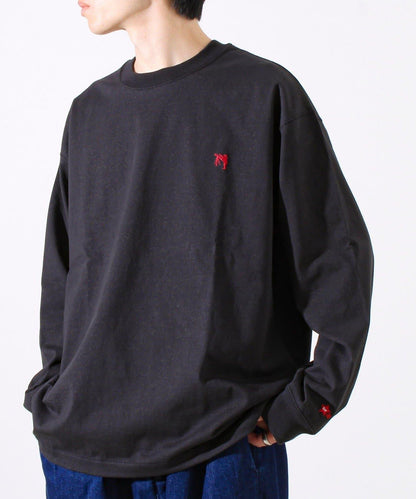 【夏季熱銷款秋季版】【BOY刺繡】內側漸變色平紋針織長袖T恤