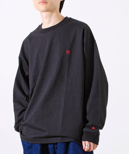 【夏季熱銷款秋季版】【BOY刺繡】內側漸變色平紋針織長袖T恤