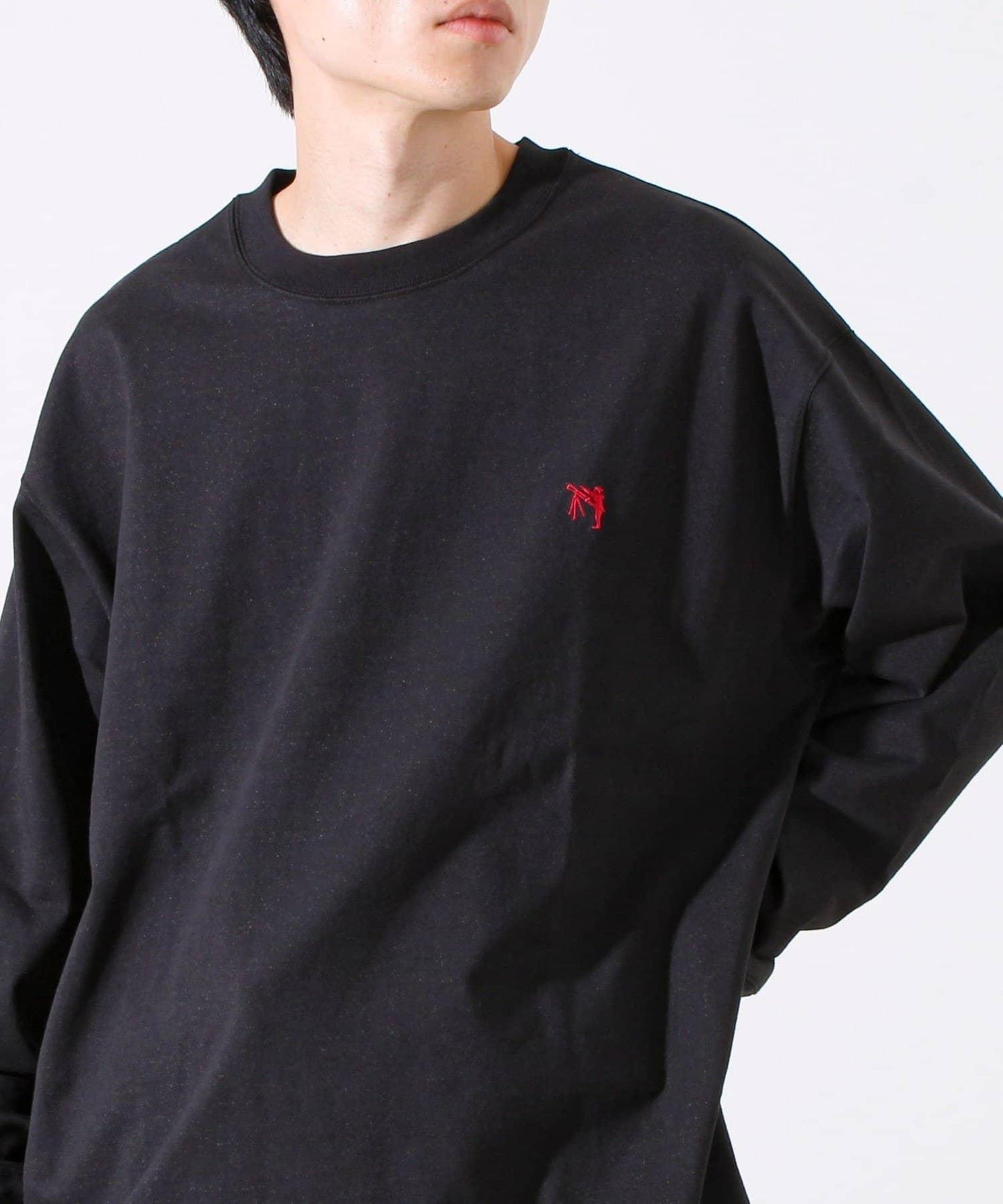 【夏季熱銷款秋季版】【BOY刺繡】內側漸變色平紋針織長袖T恤