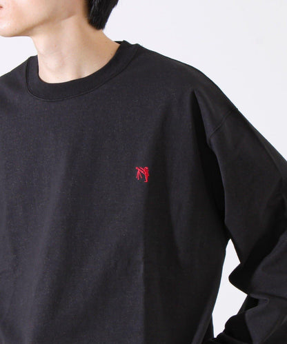 【夏季熱銷款秋季版】【BOY刺繡】內側漸變色平紋針織長袖T恤