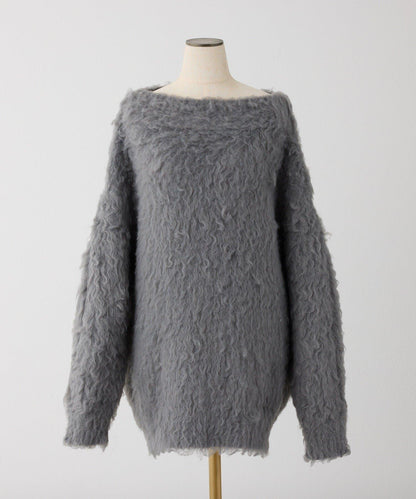 【PremiumOrder】波浪紋仿毛皮長款上衣