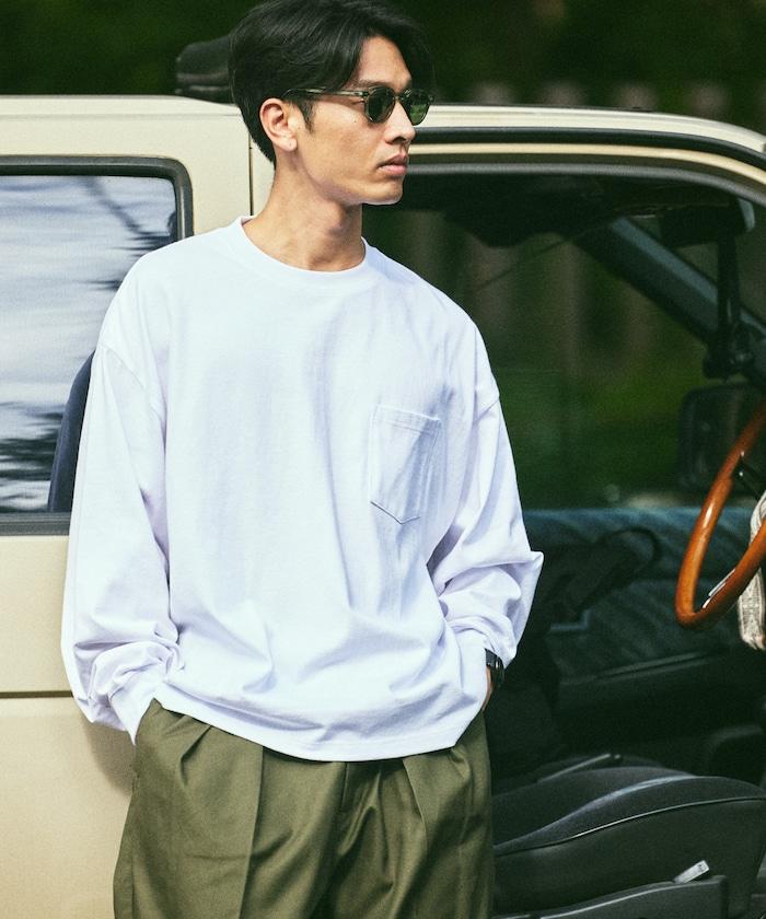 9盎司重磅寬鬆版型圓領長袖T恤/重磅/長袖T恤