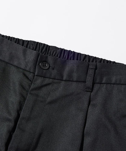 寬鬆版型斜紋打褶錐形褲