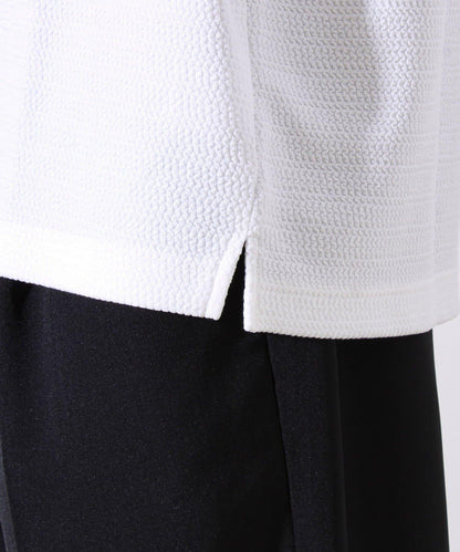 【系列累計人氣】【推薦作為夾克內搭】浮雕提花長袖T恤