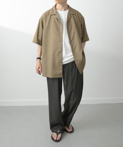 幾何印花開領襯衫A