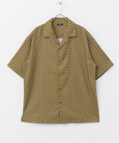 幾何印花開領襯衫A