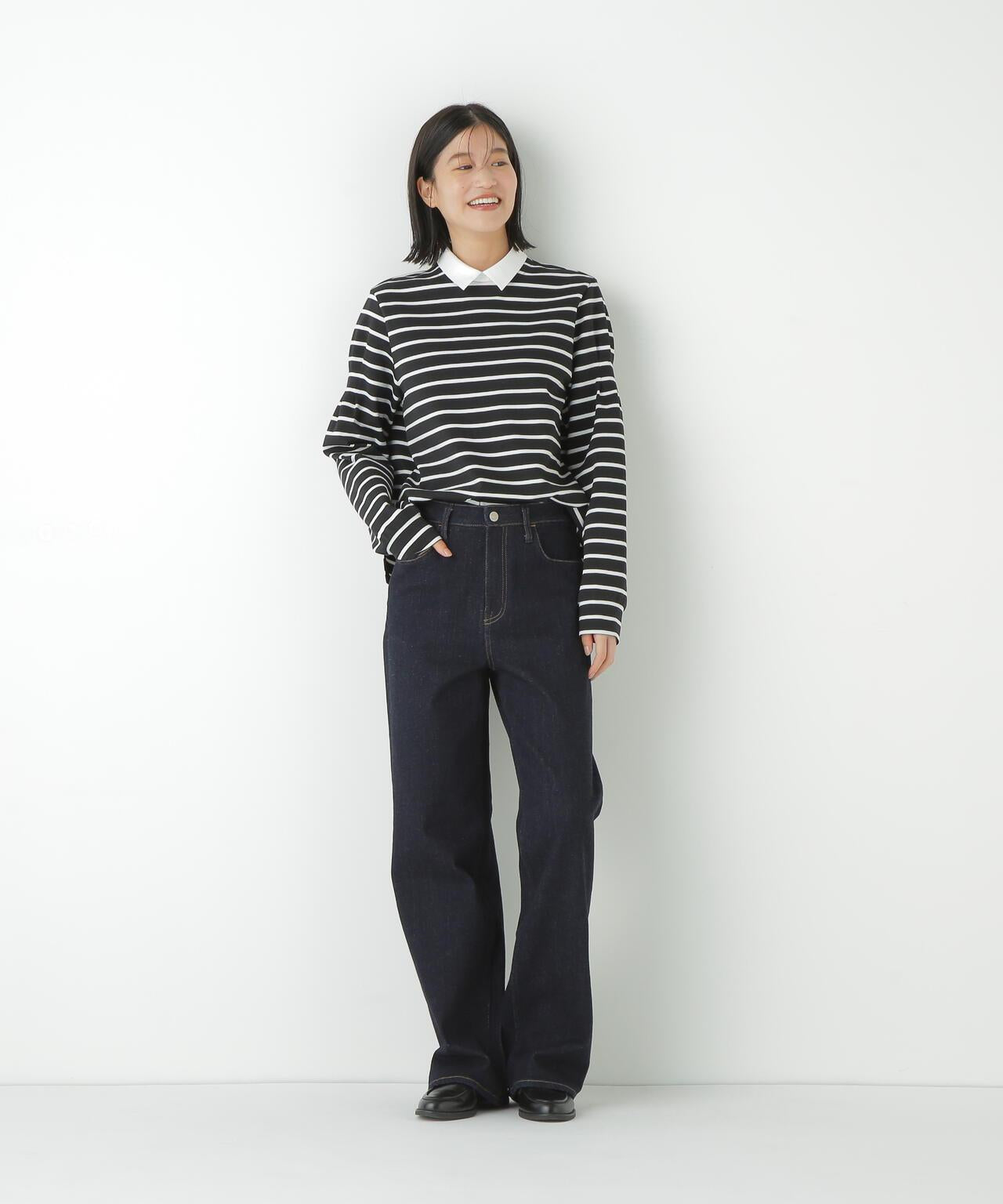 【Healthy Denim聯名】牛仔半寬鬆褲