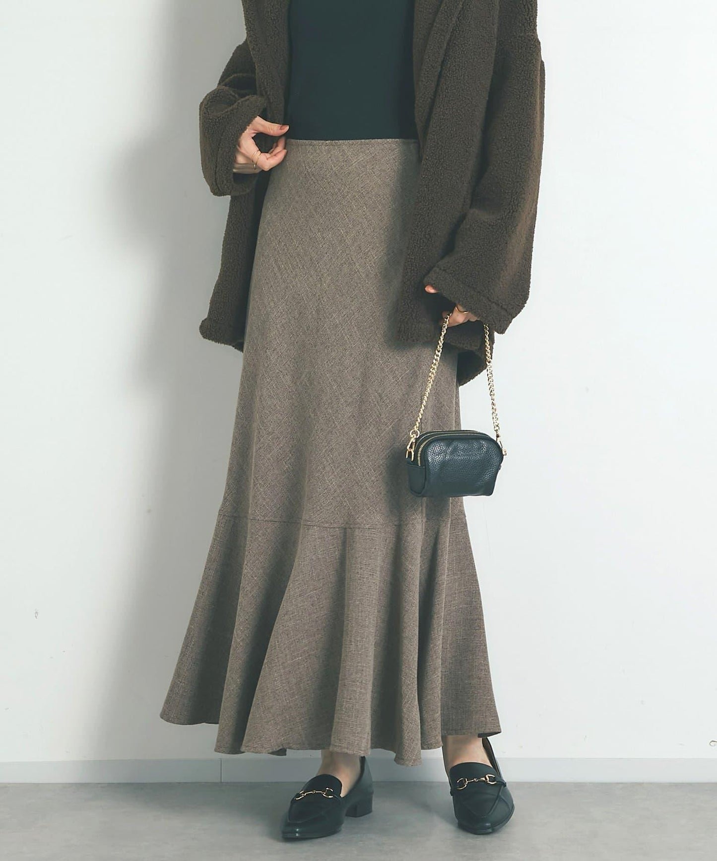 【有小個子尺碼・美麗剪裁】後開衩美人魚長裙