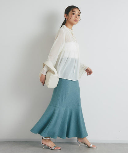 【有小個子尺碼・美麗剪裁】後開衩美人魚長裙