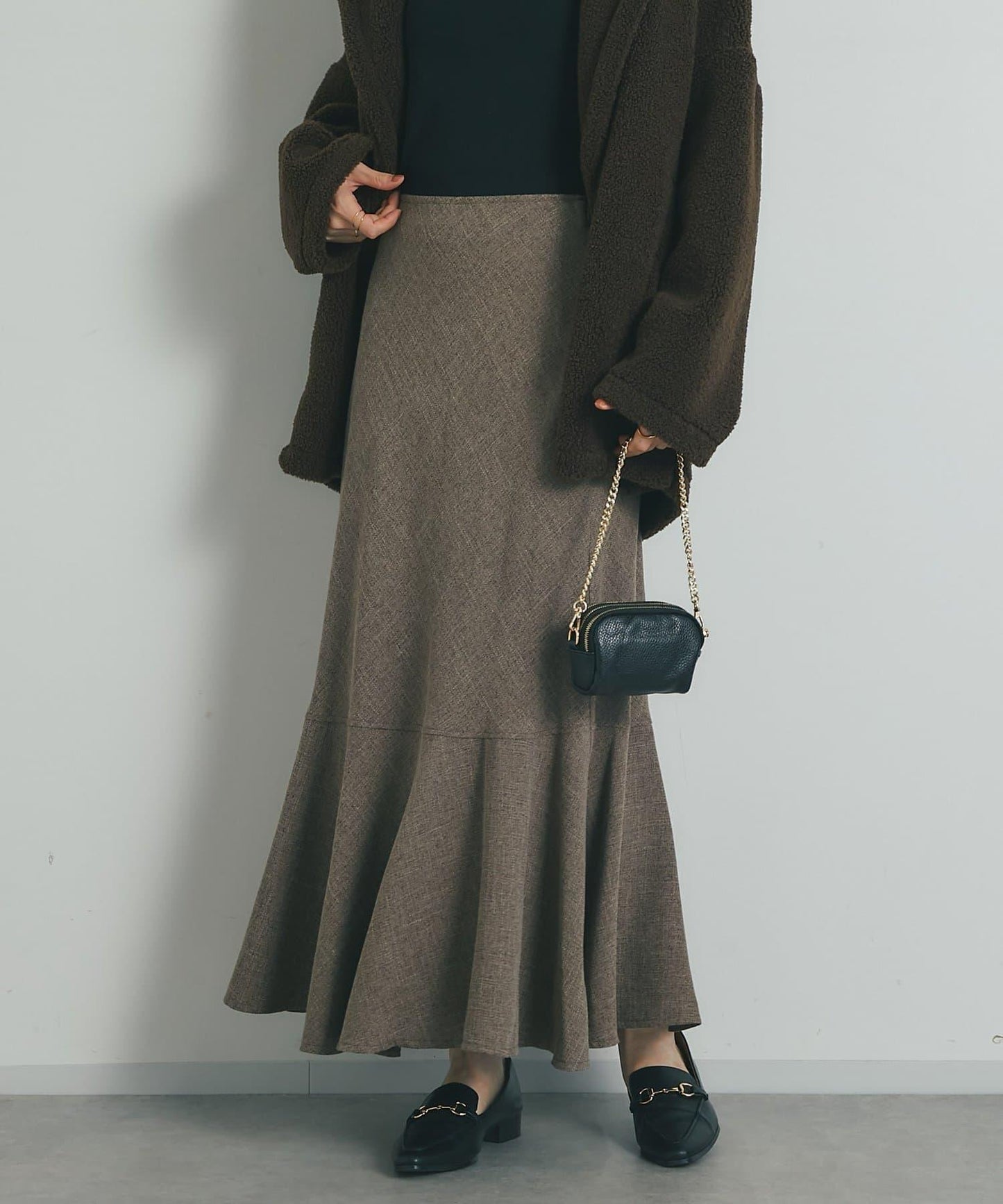 【有小個子尺碼・美麗剪裁】後開衩美人魚長裙